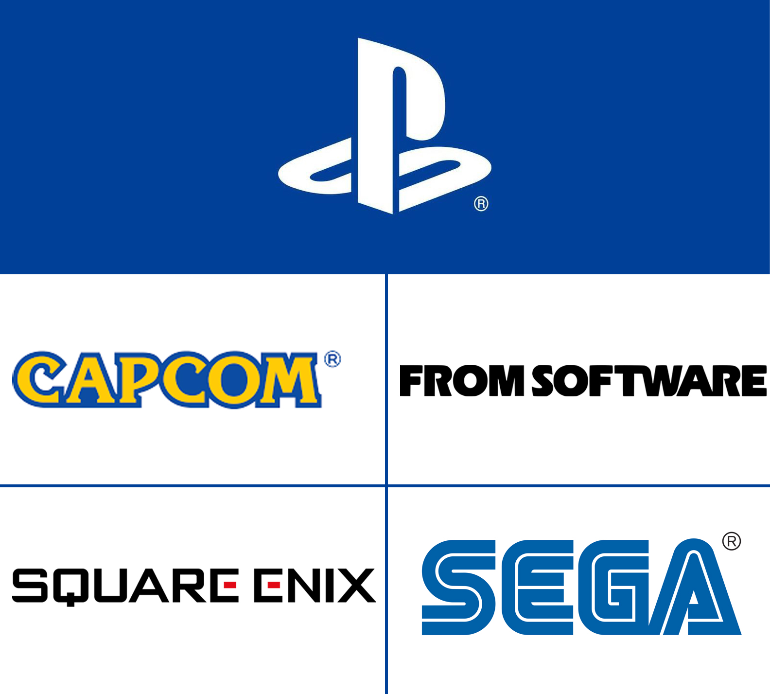 Sony Kojima Productions Sega From Soft Square Capcom