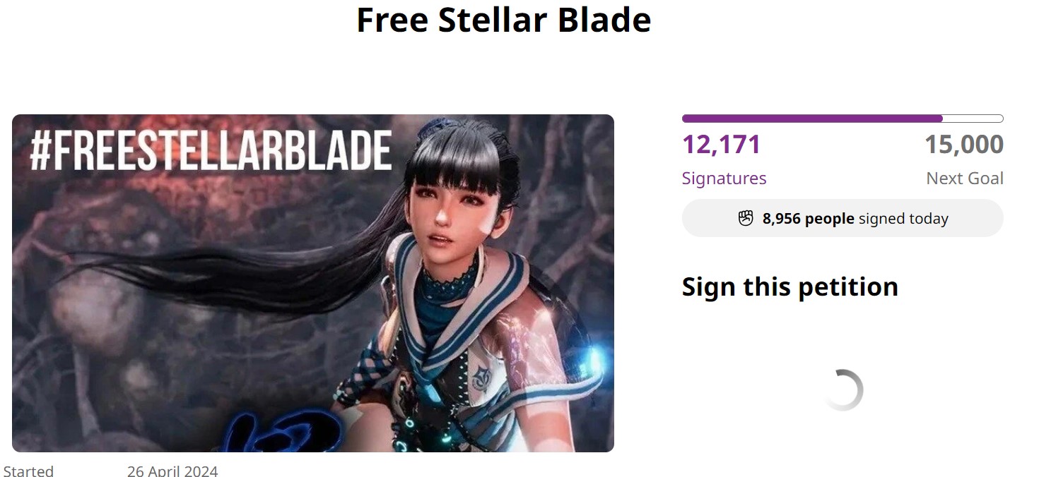 Stellar Blade Petition