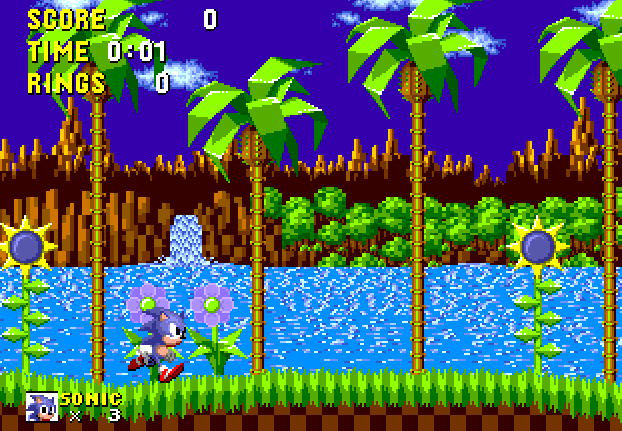 Simple Character Design And 2D Environment In Sonic