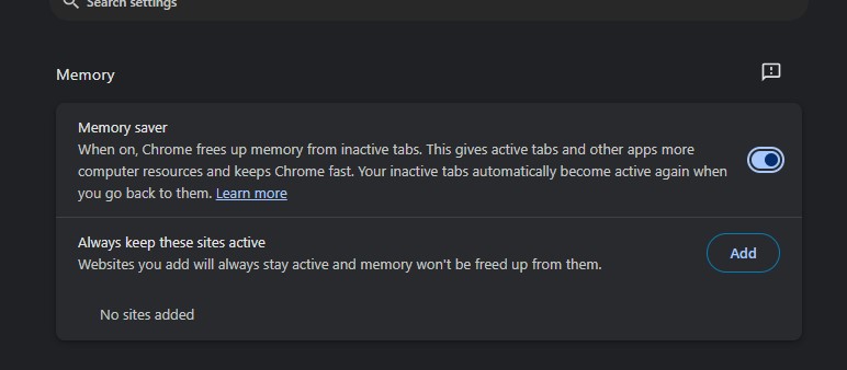 Chrome Memory Saver