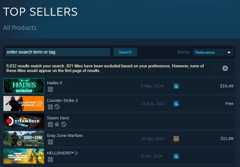 Hades 2 Steam Best Selling Game