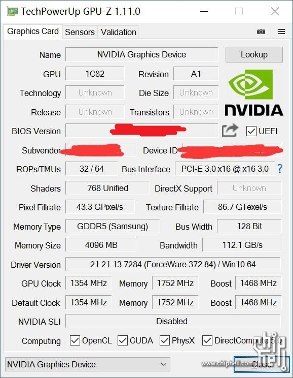 NVIDIA GeForce GTX 1050 Ti: Leaked 