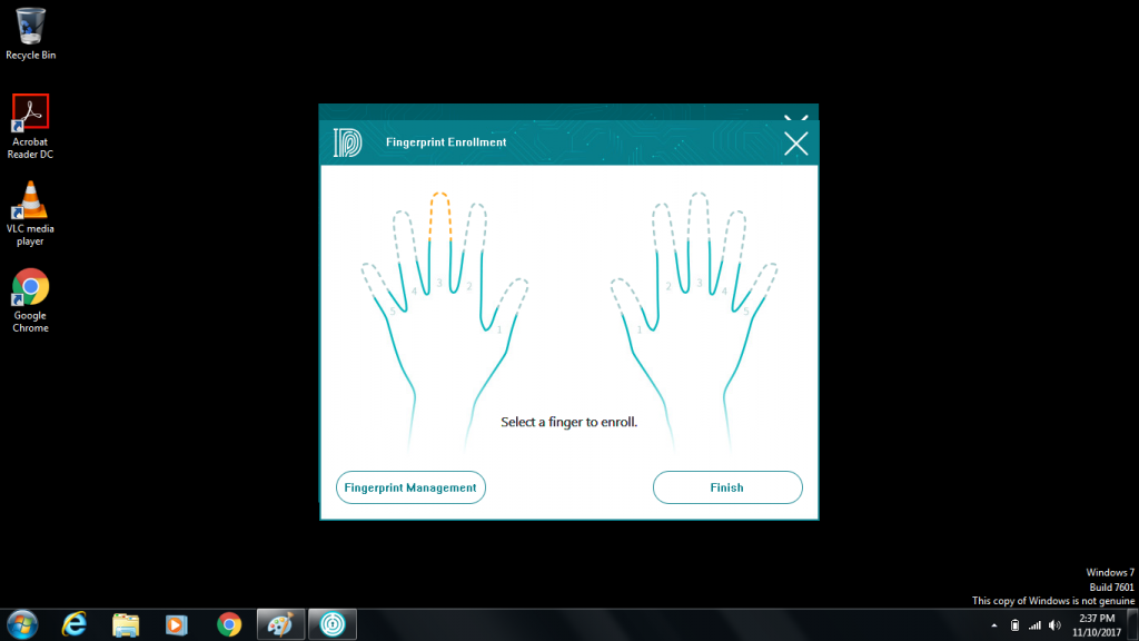 iKey USB Fingerprint Reader - finger