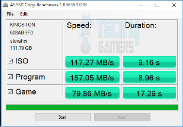 AS SSD copy-Benchmark