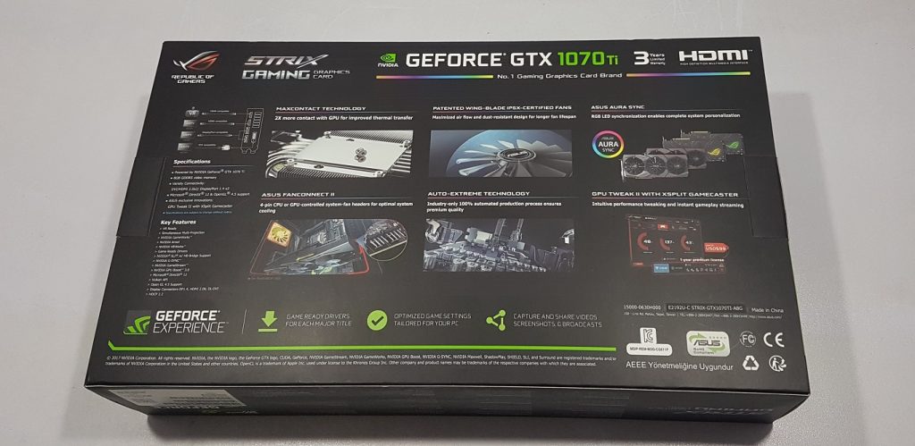 GTX 1070ti Packaging Box