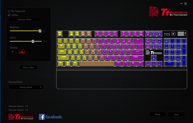 Tt eSPORTS Challenger EDGE Pro RGB Gaming Keyboard