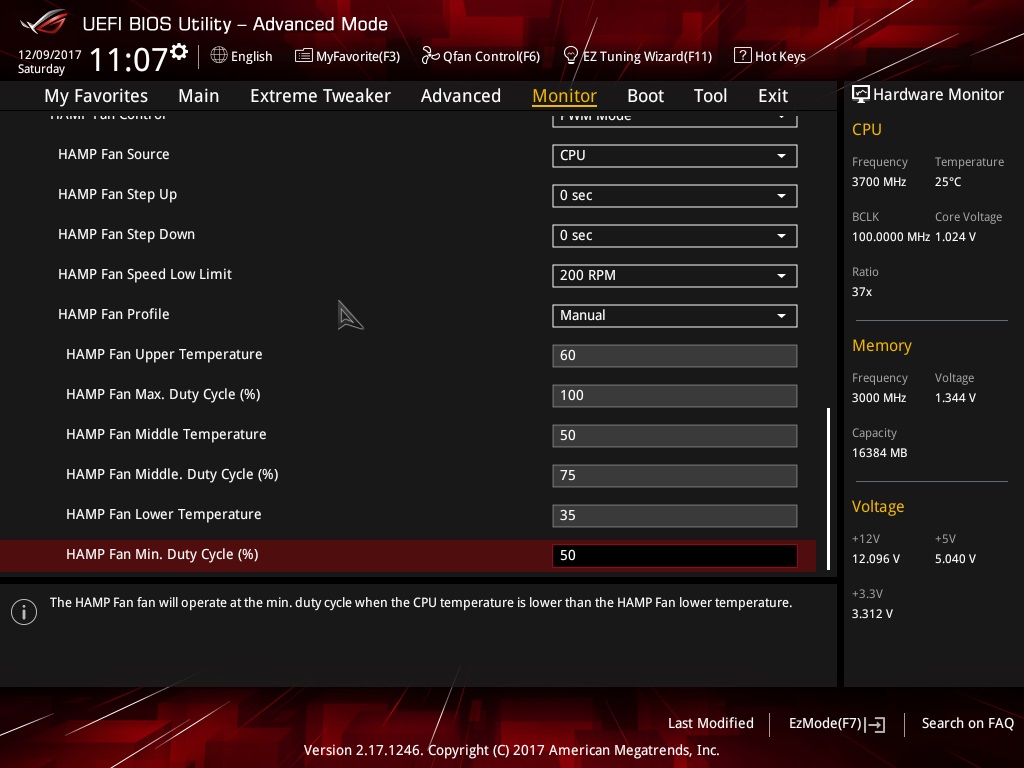 Asus ROG Maximus X Hero Monitor Menu