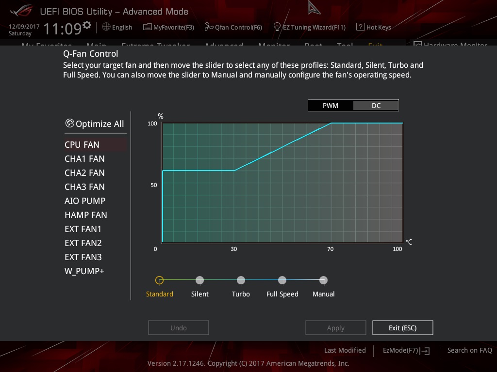 asus maximus xi hero fan control