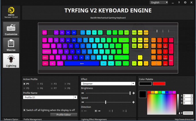 drevo tyrfing 88-key Lighting Section