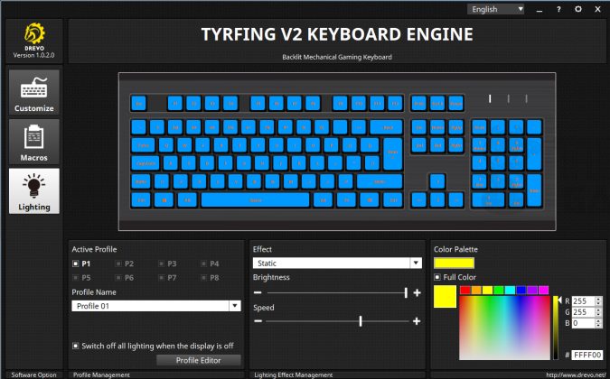 drevo tyrfing 88-key lighting Mode