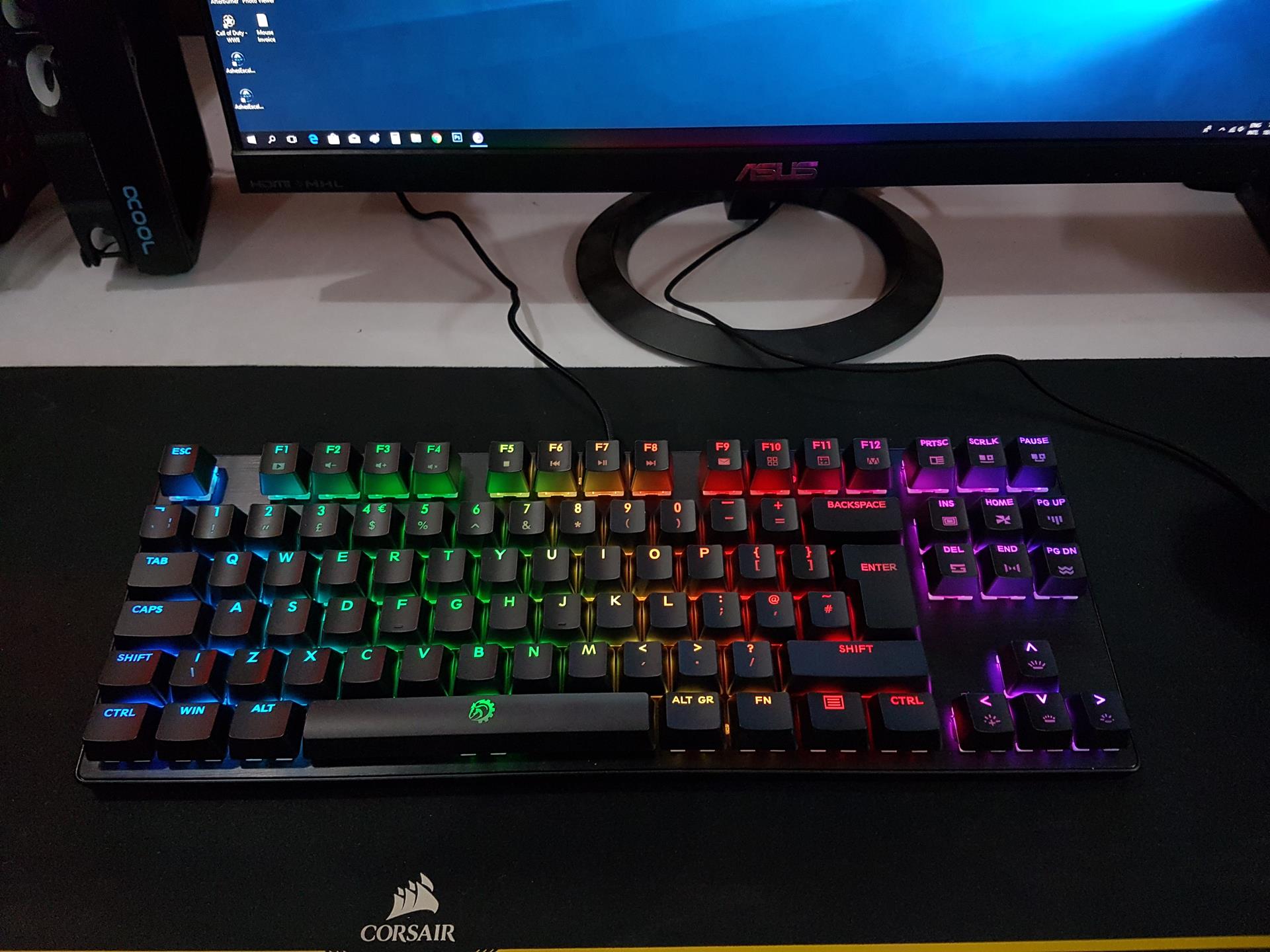 DREVO Tyrfing V2 87Key RGB Backlit Mechanical Gaming Keyboard Black Switch Black 