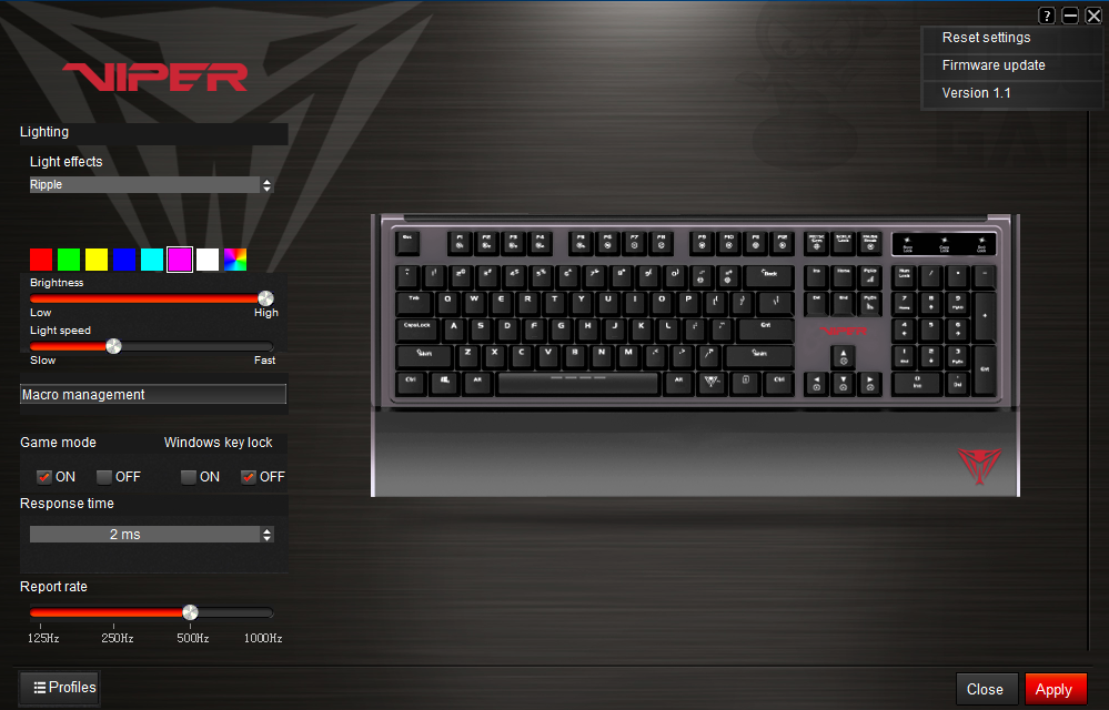 Patriot Viper V760 RGB Mechanical Gaming Keyboard