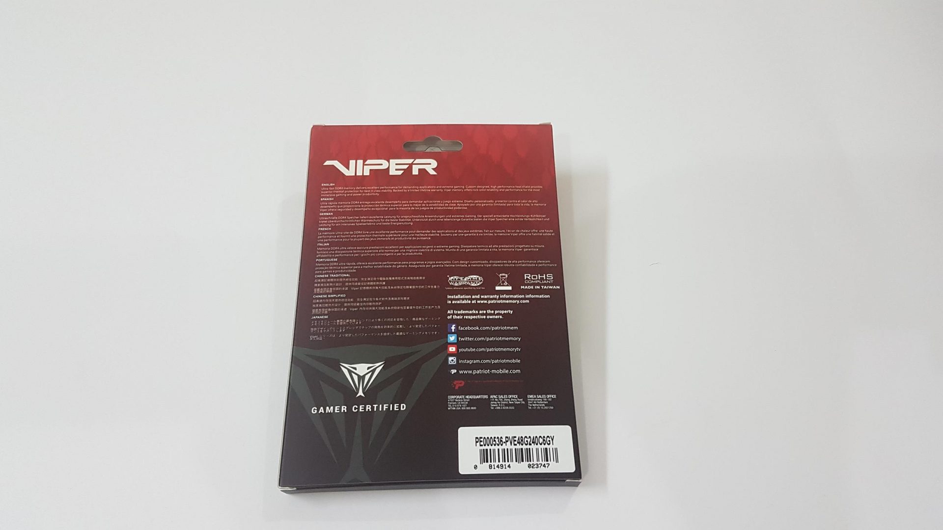 Patriot Memory Viper Elite II DDR4 3600MHz 32GB (16GB x 2枚