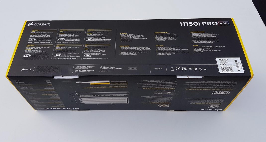 H150i Pro Packaging Back side