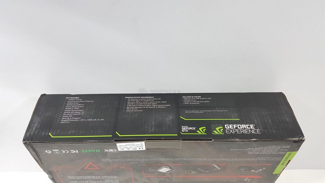 GeForce 1050 Review Bottom side Packaging