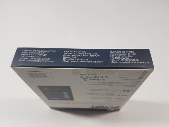 Patriot Burst SSD Bottom Side Packaging