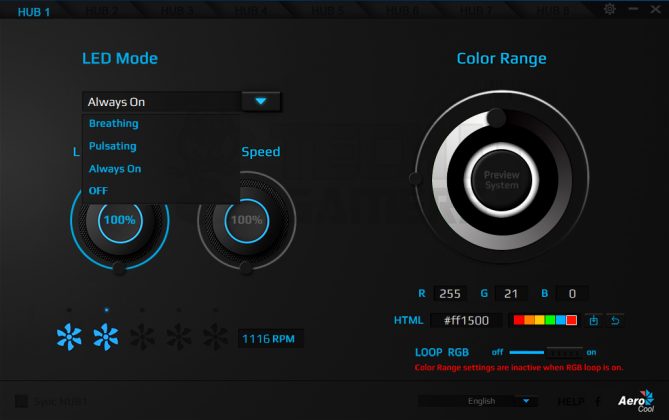 Aerocool P7-H1 Software and RGB