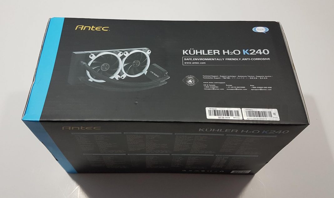 Antec Kuhler H2o Front side Packaging