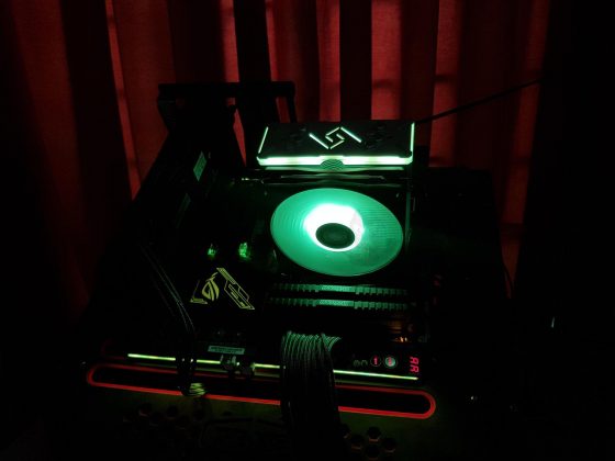 deepcool cpu cooler rgb green light