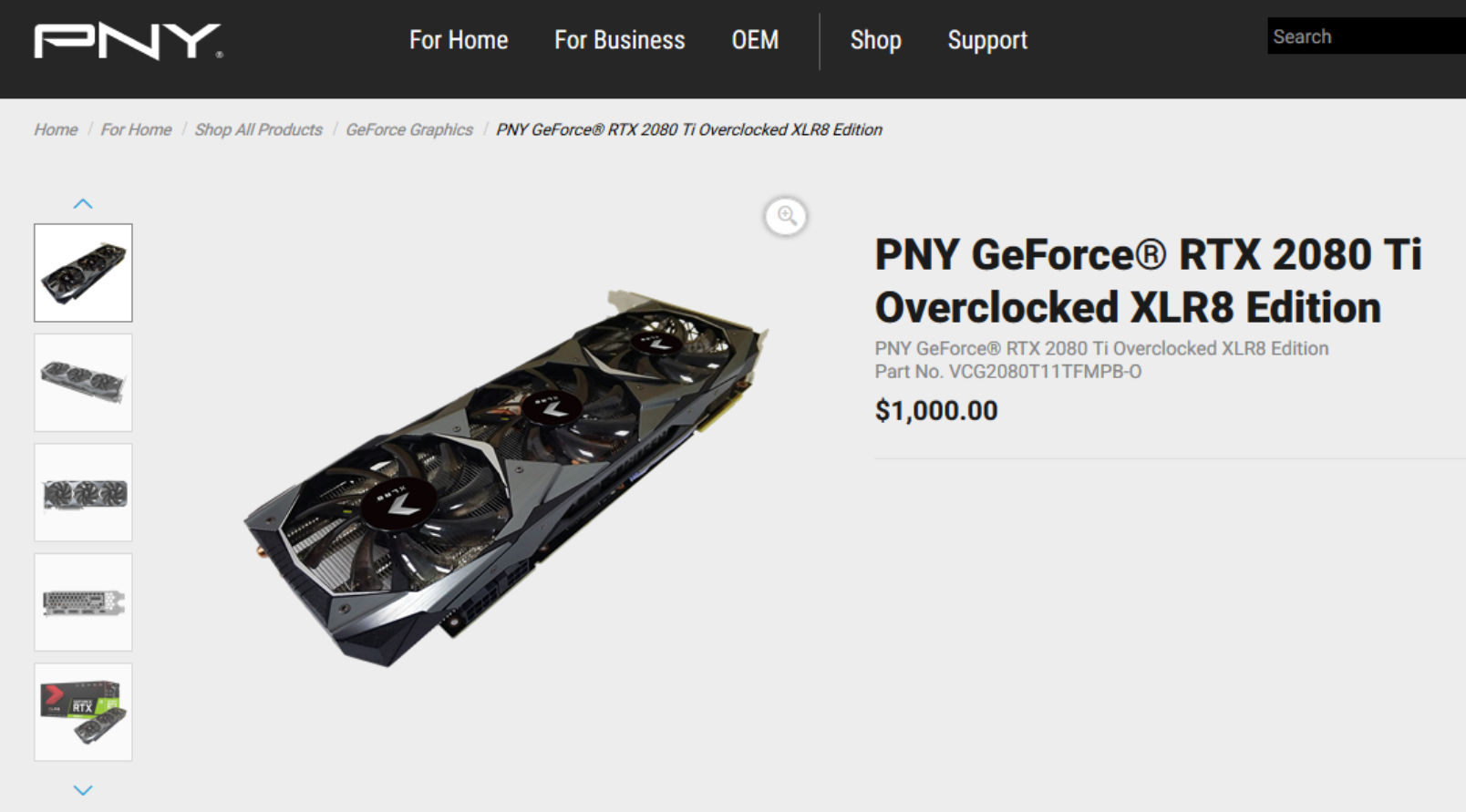 PNY GeForce RTX 2080 Ti Overclocked 