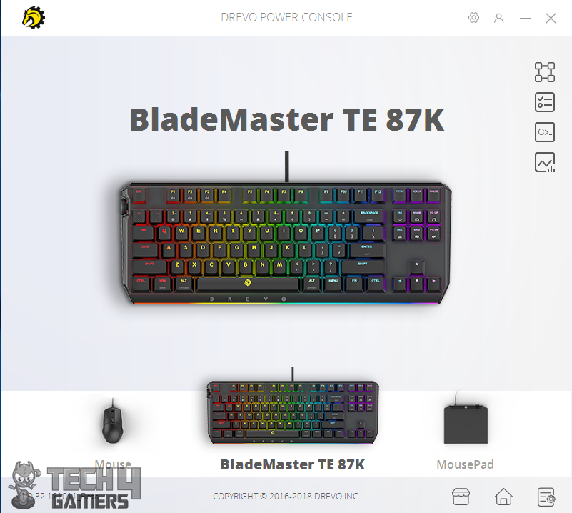 BladeMaster TE - keyboard Software