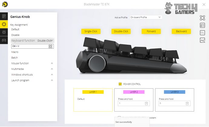 drevo keyboard software Genius-Knob