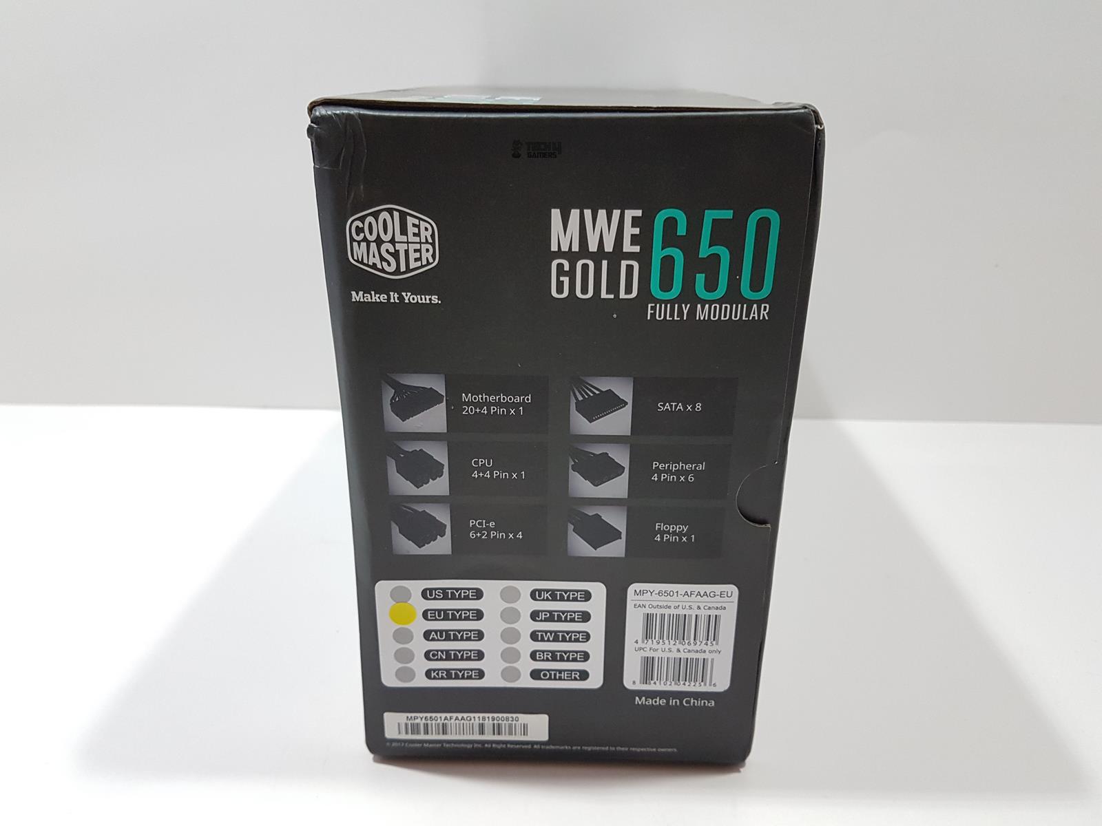 MWE GOLD 650W Packaging and Unboxing right side