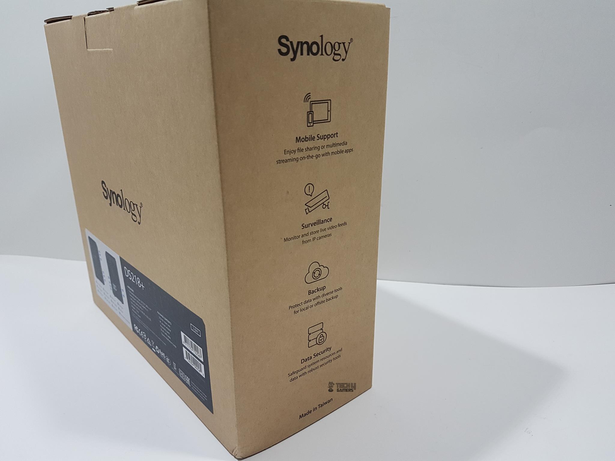 Synology 2 bay Nas Diskstation Ds218+ Left Side Packaging