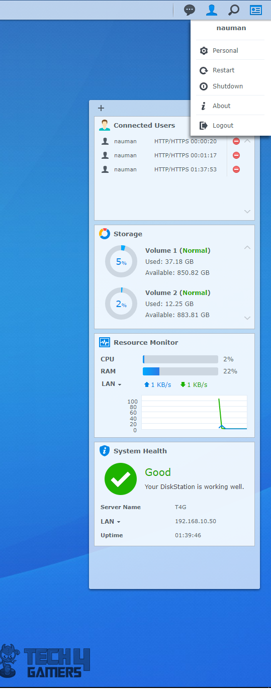 Synology Diskstation Ds218+User Icon