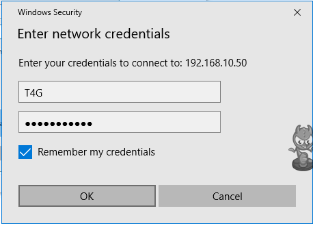 Synology ds218+ setup Enter Network Credentials 