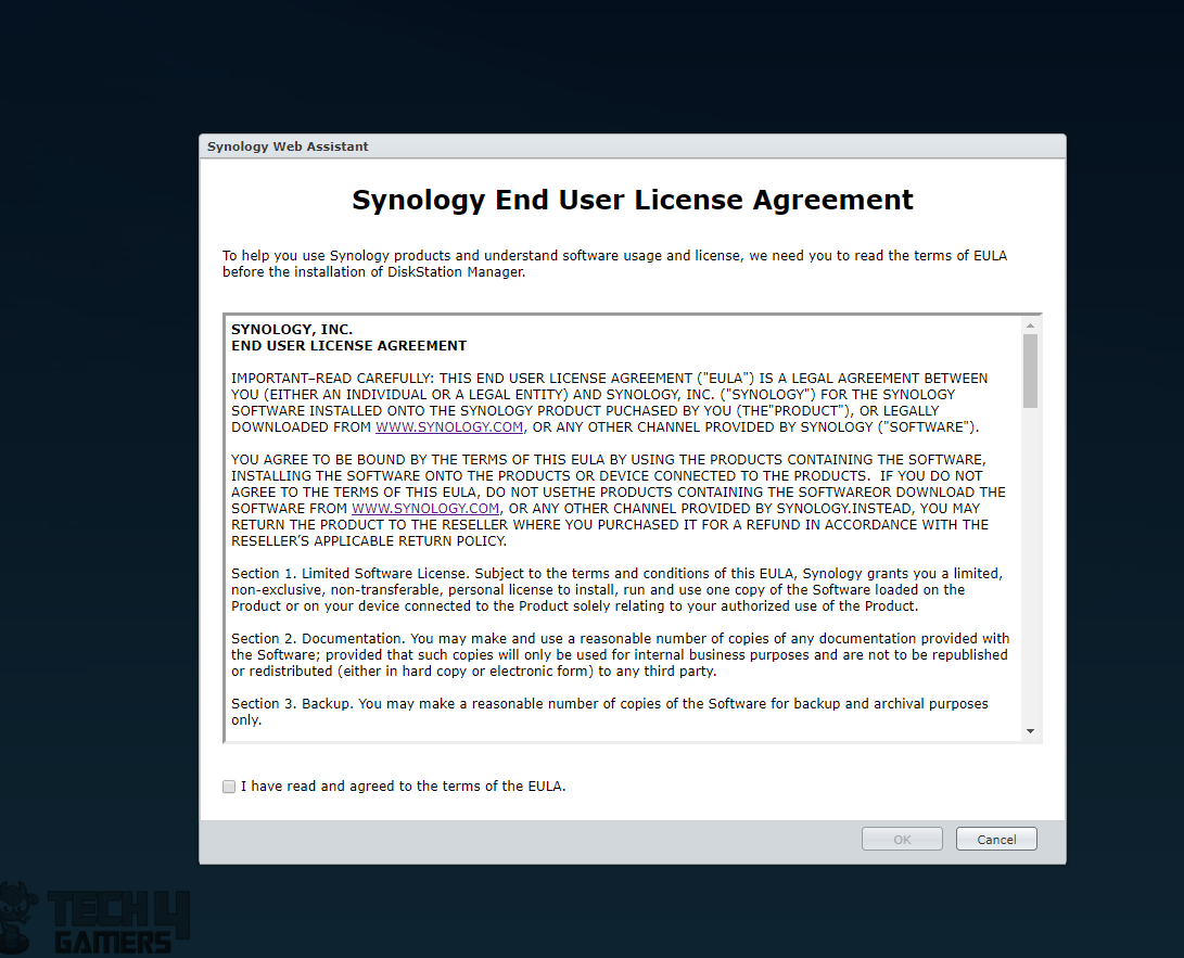 Synology End User License Agreement