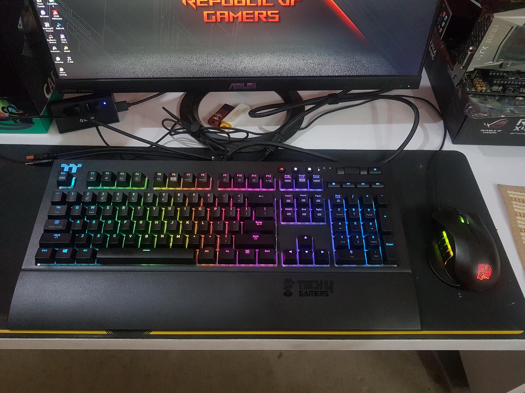 TT RGB Lighting gaming keyboard Front