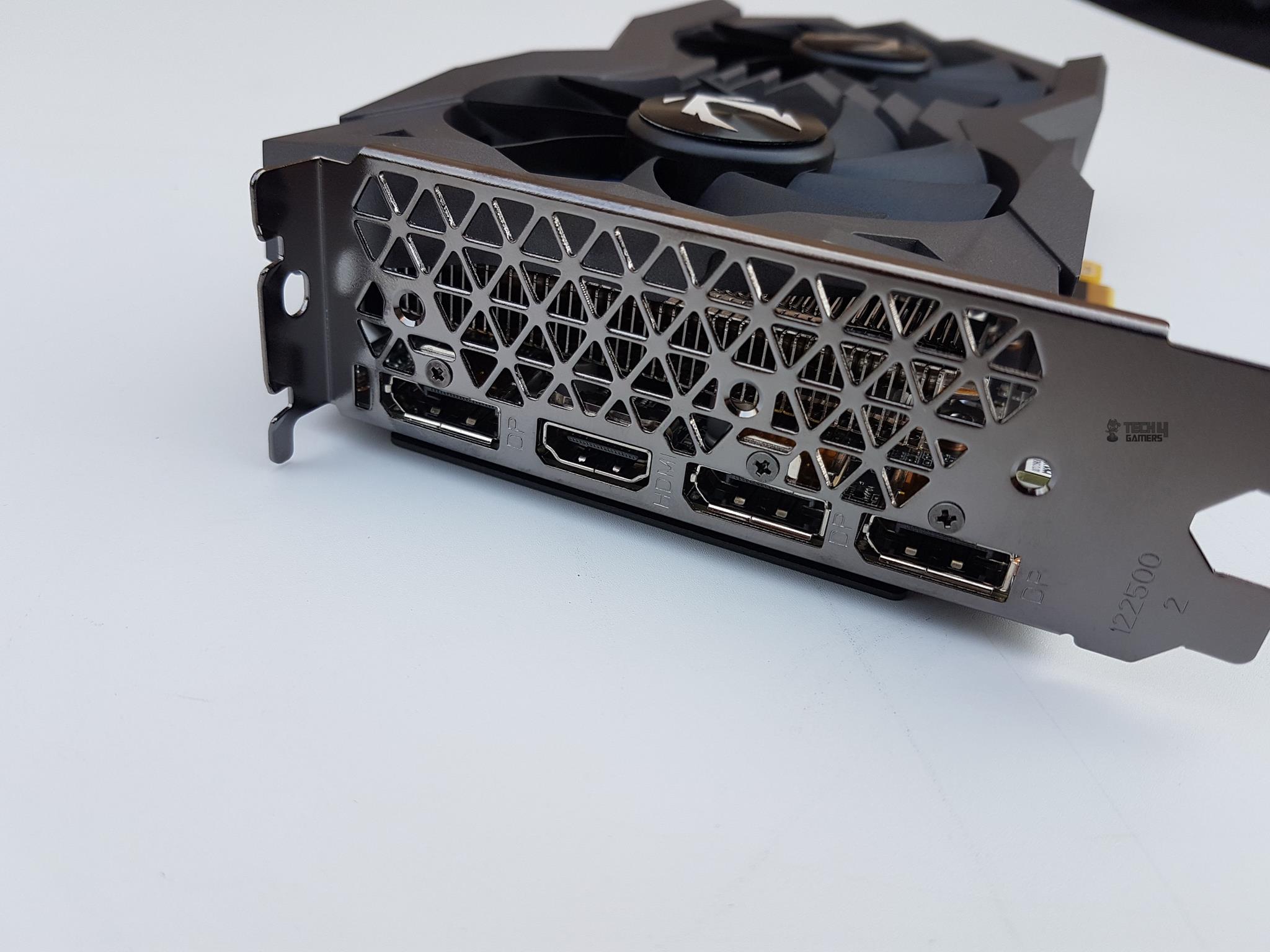ZOTAC GeForce GTX 1660 Amp Edition — Connectivity Options – Image Captured By Tech4Gamers
