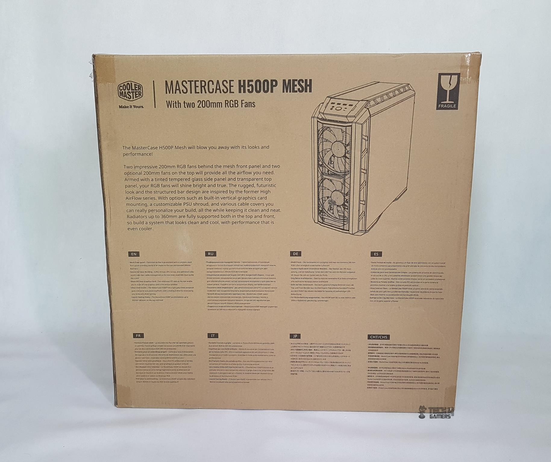 MasterCase H500P back Packaging box