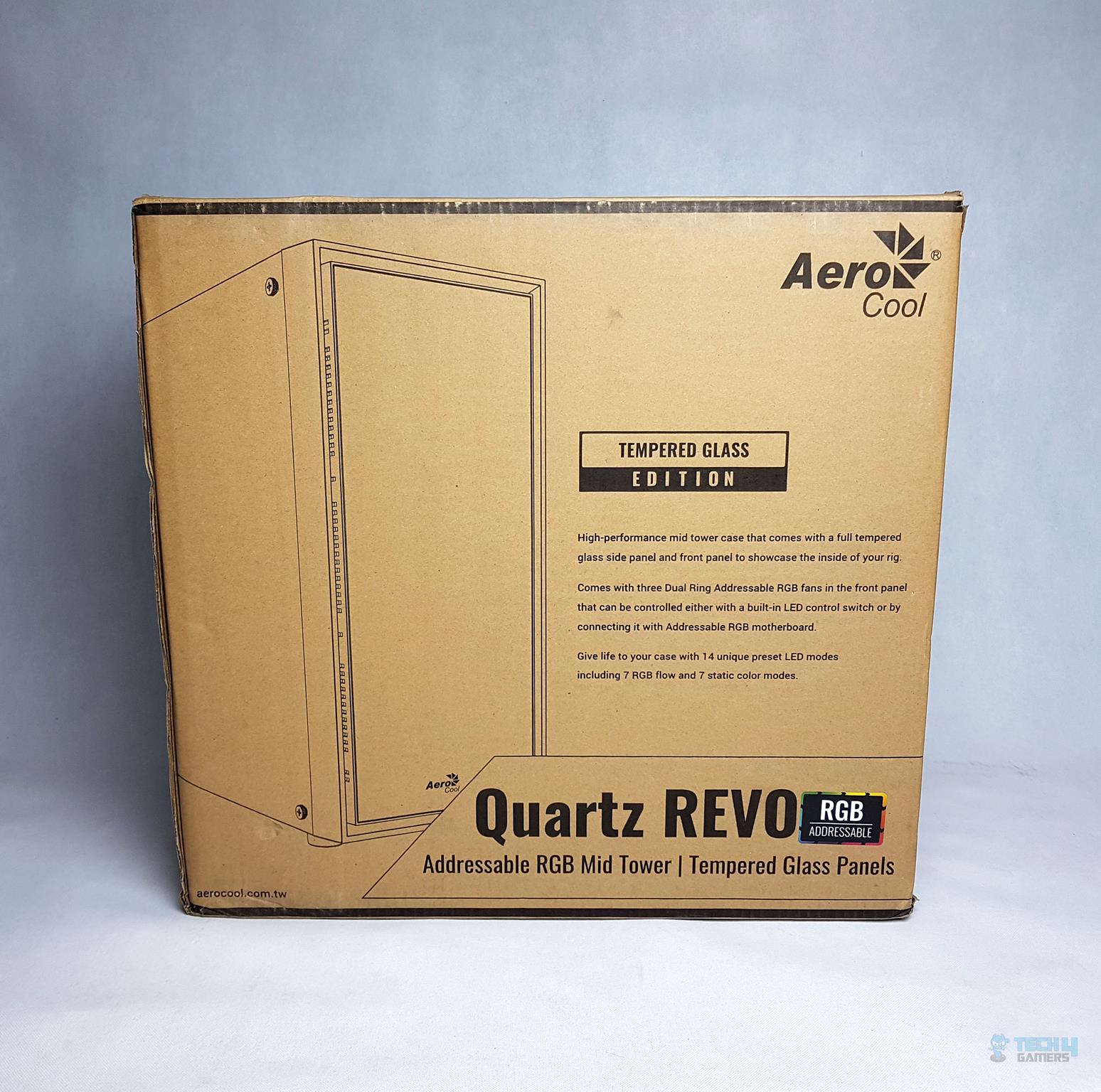  Aerocool Quartz Revo RGB Mid-Tower Chassis — Packaging