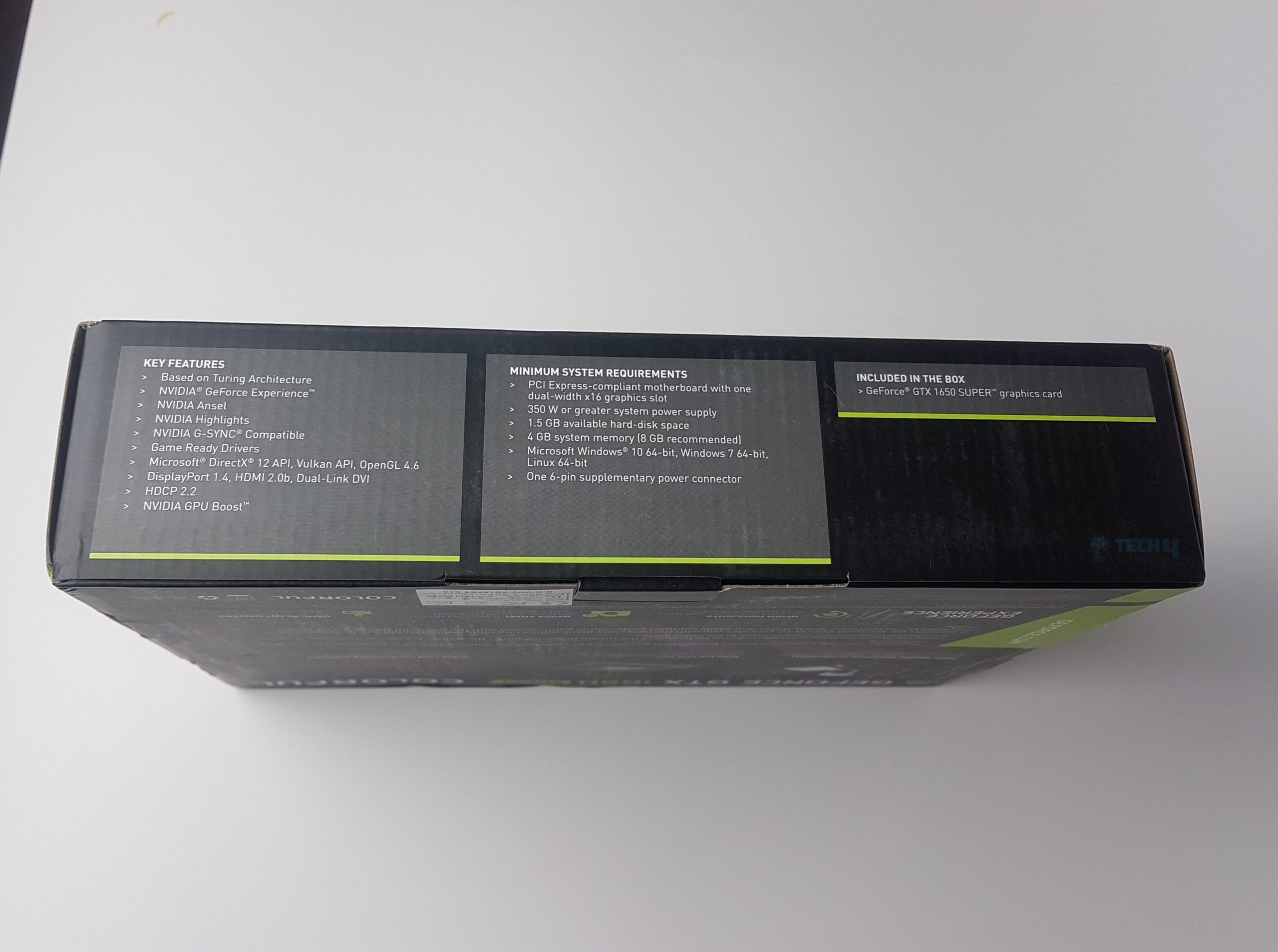 GEForce GTX 1650 Packaging Side instruction