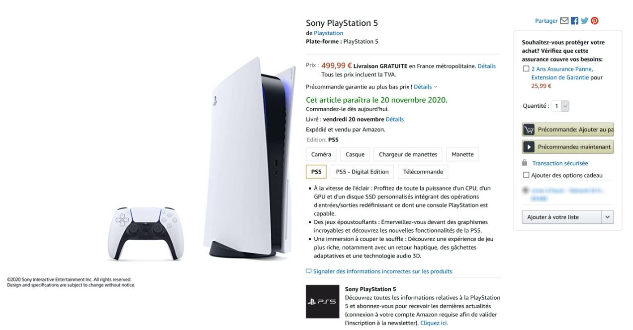 playstation 5 amazon price