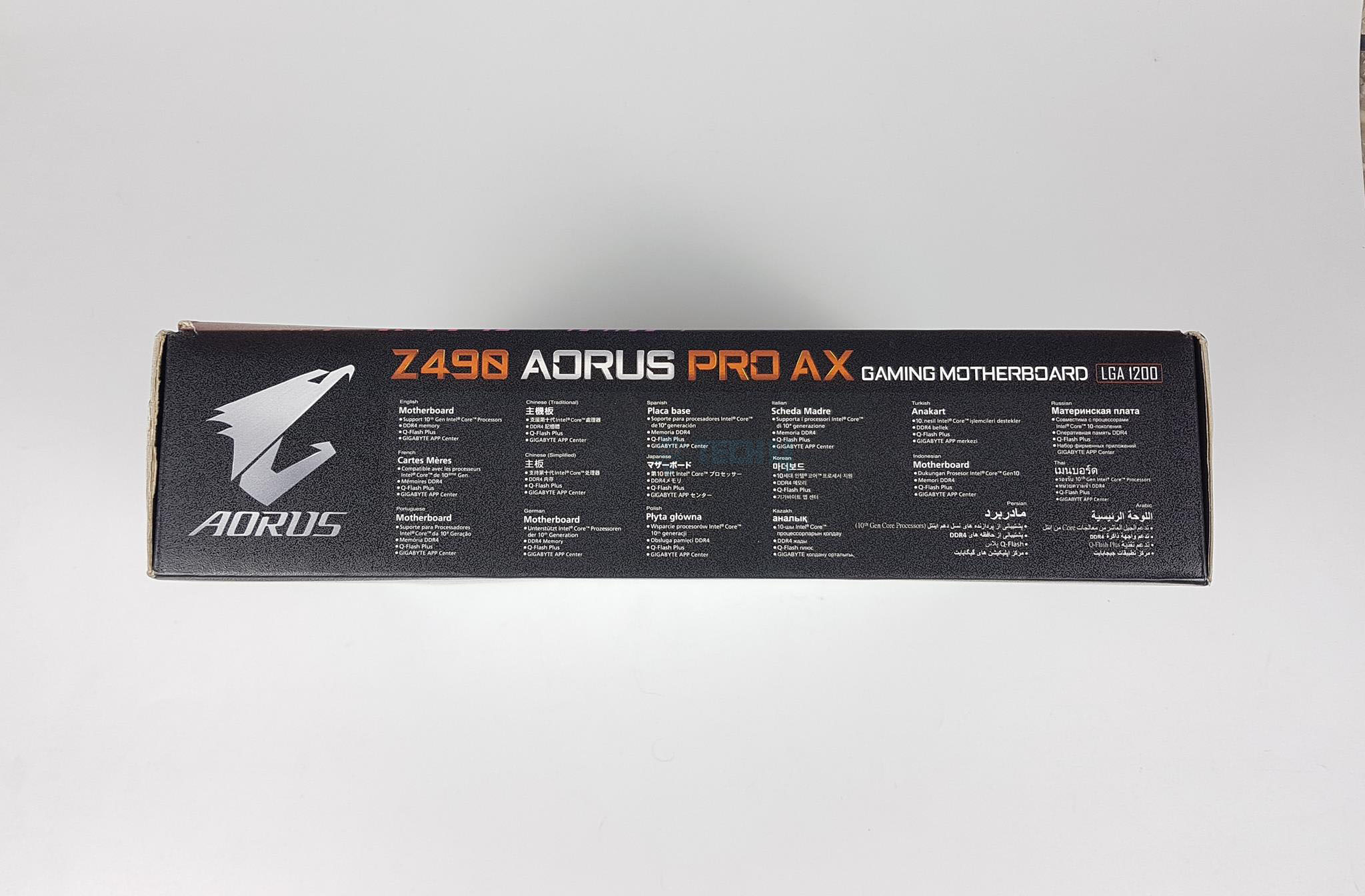 Z490 AORUS PRO AX Side Packaging 