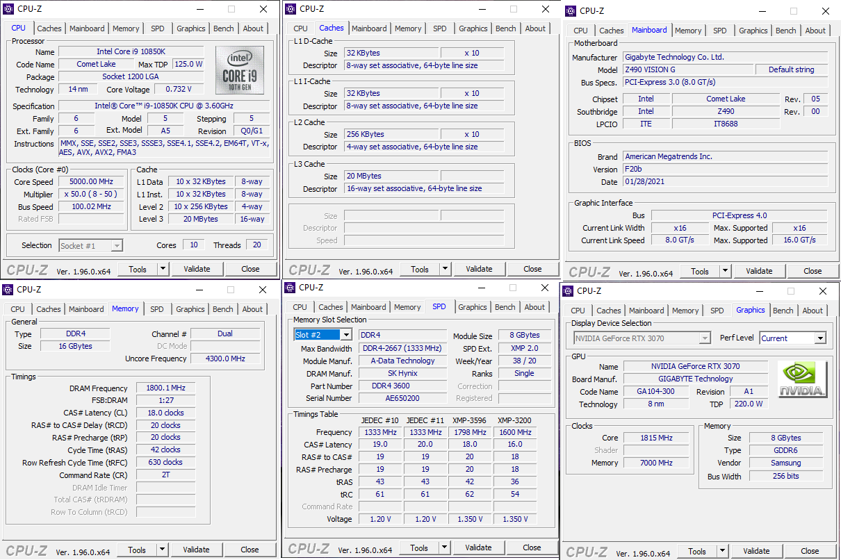 CPU-Z Screenshots