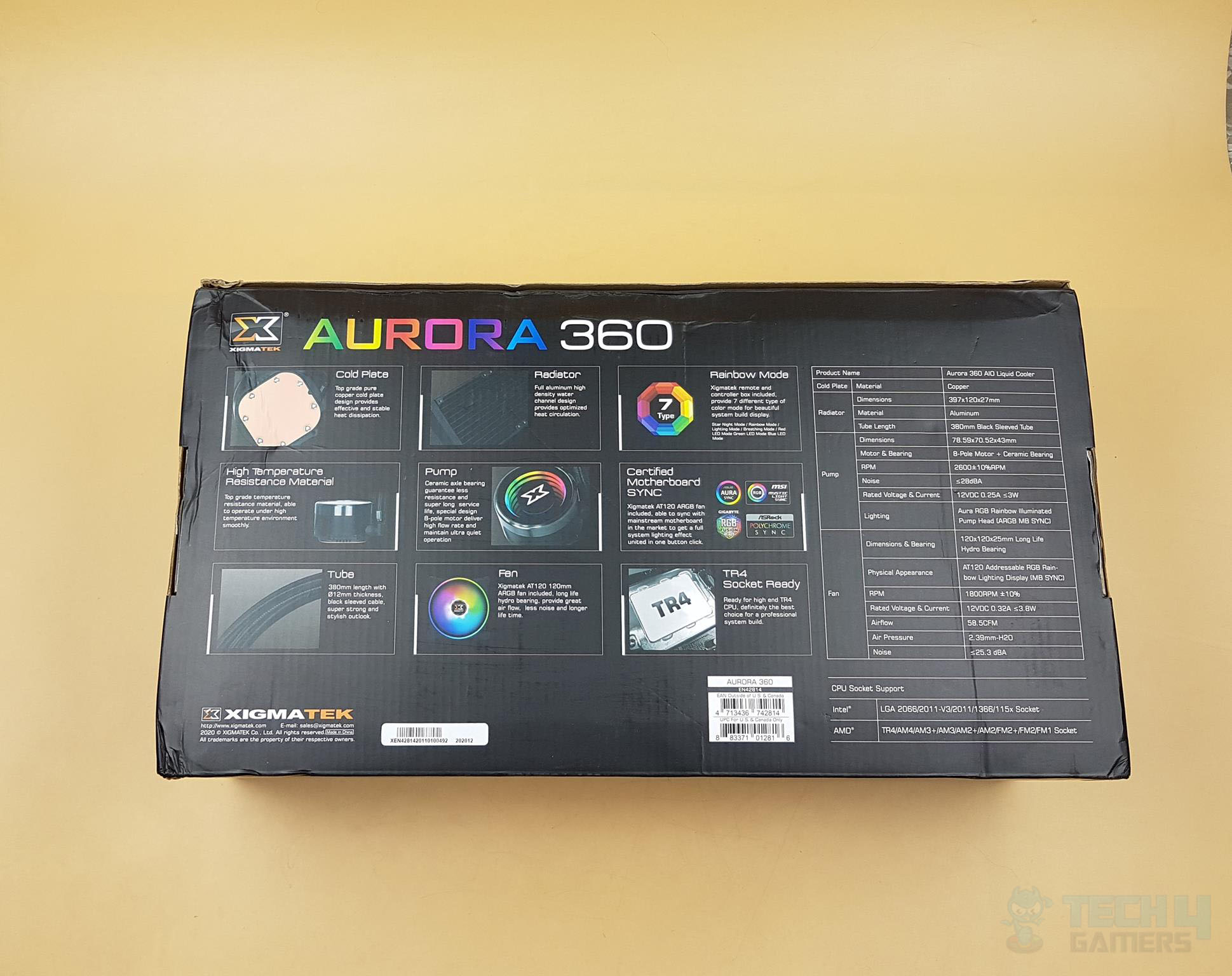 XIGMATEK AURORA 360 Packaging Box backside