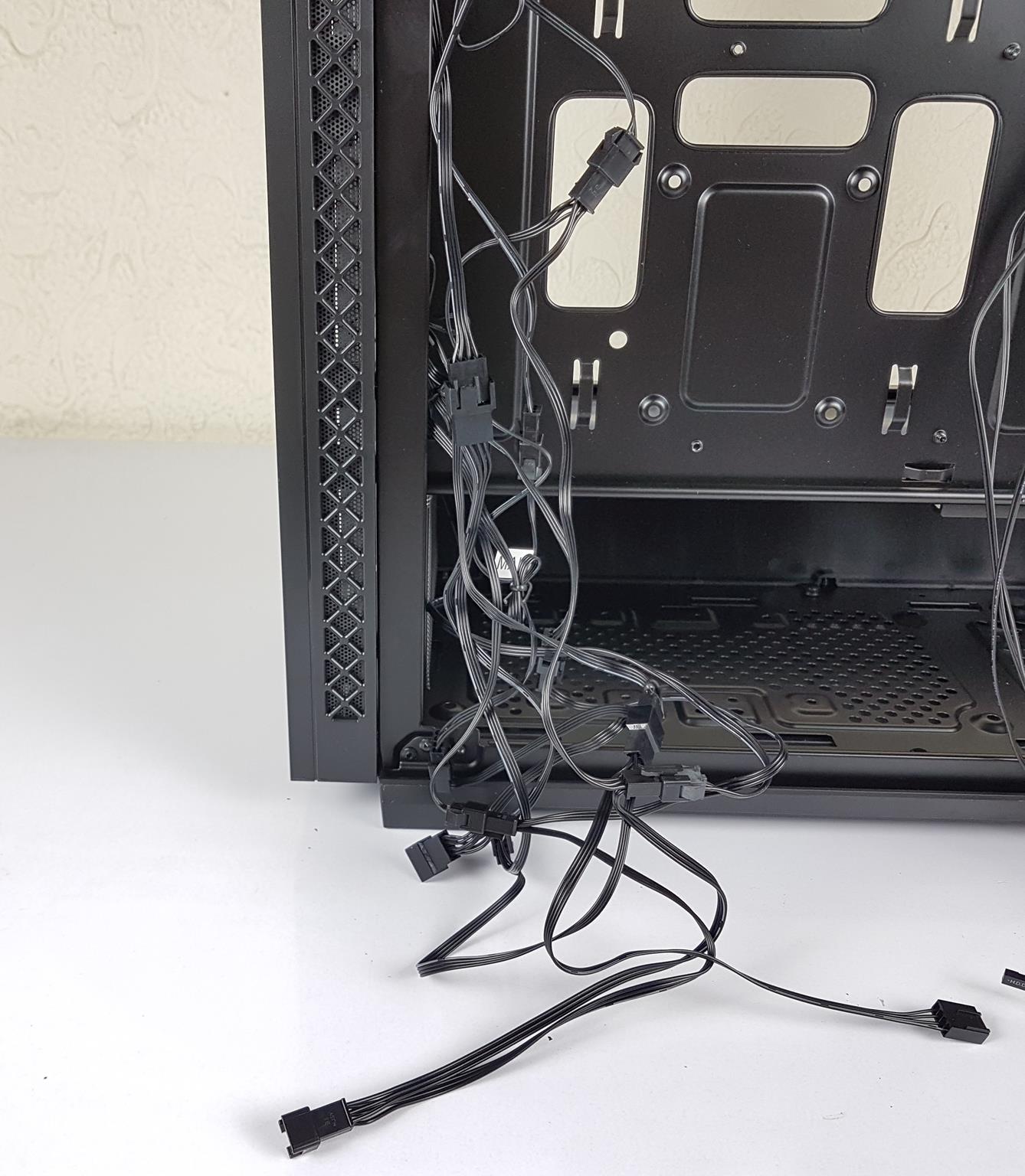 DeepCool MATREXX 70 ADD-RGB 3F — Lots of cables to be managed