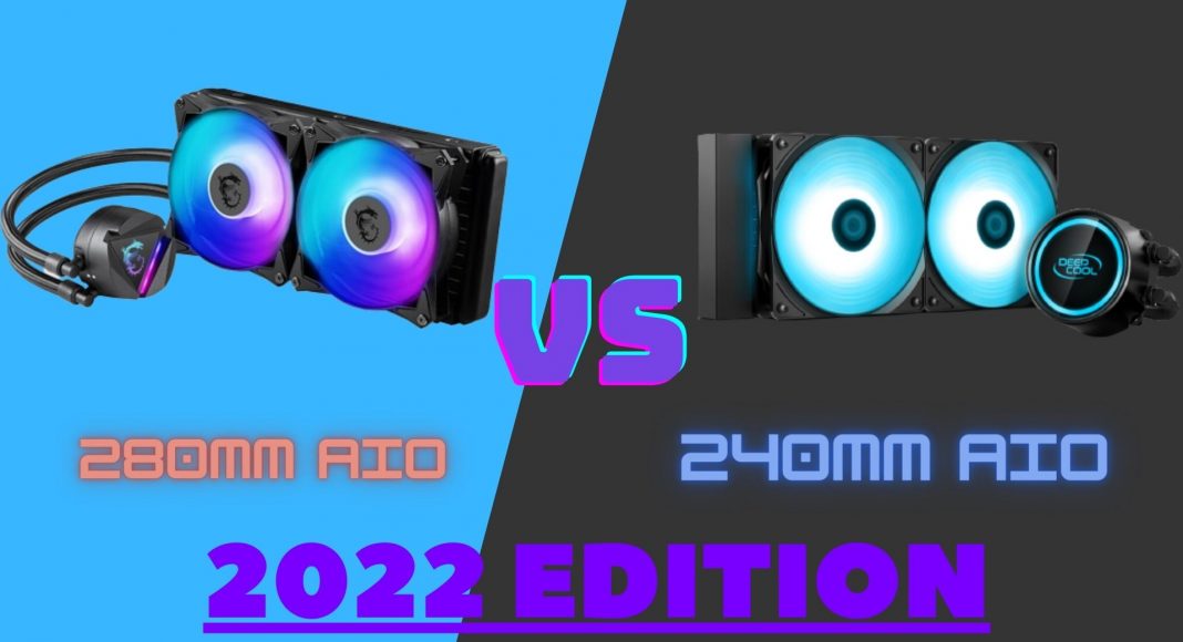 240mm aio vs 280mm aio