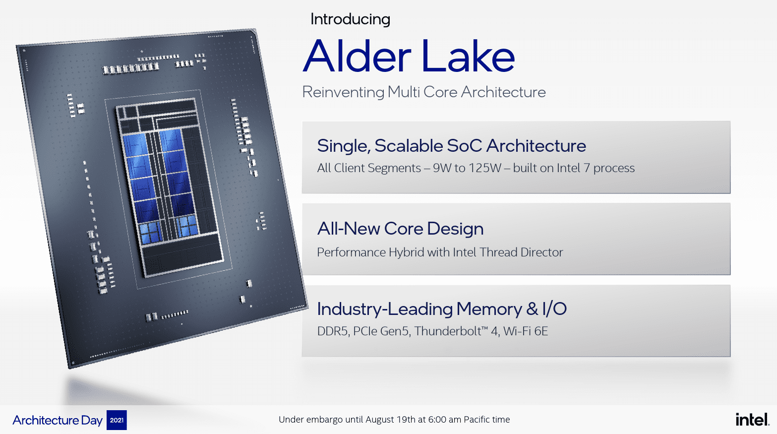 Alder Lake design and features, including Intel 7nm node, Hybrid Architecture and Latest I/O.