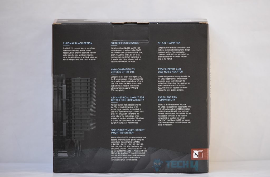Noctua NH-D15S chromax.black Packaging Rear