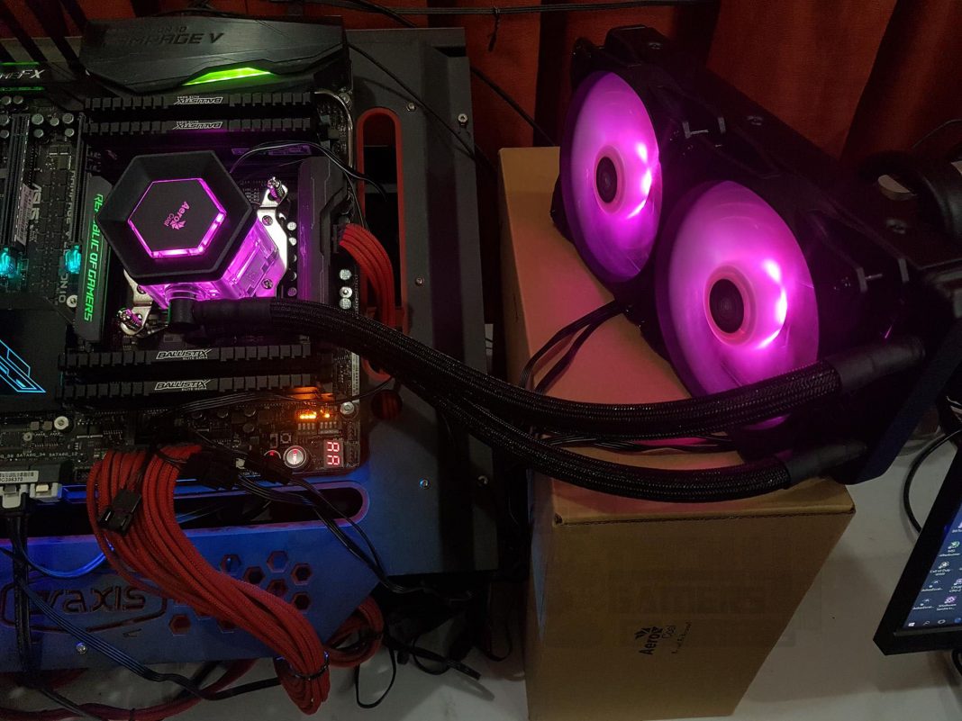 Aerocool P7 L240 RGB Photo From Our Review.