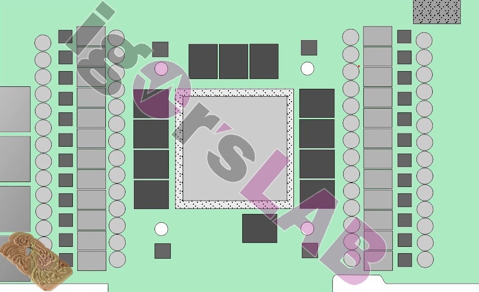 Layout of the PCB of AD102 Die (RTX 4090, and possibly RTX 4080)