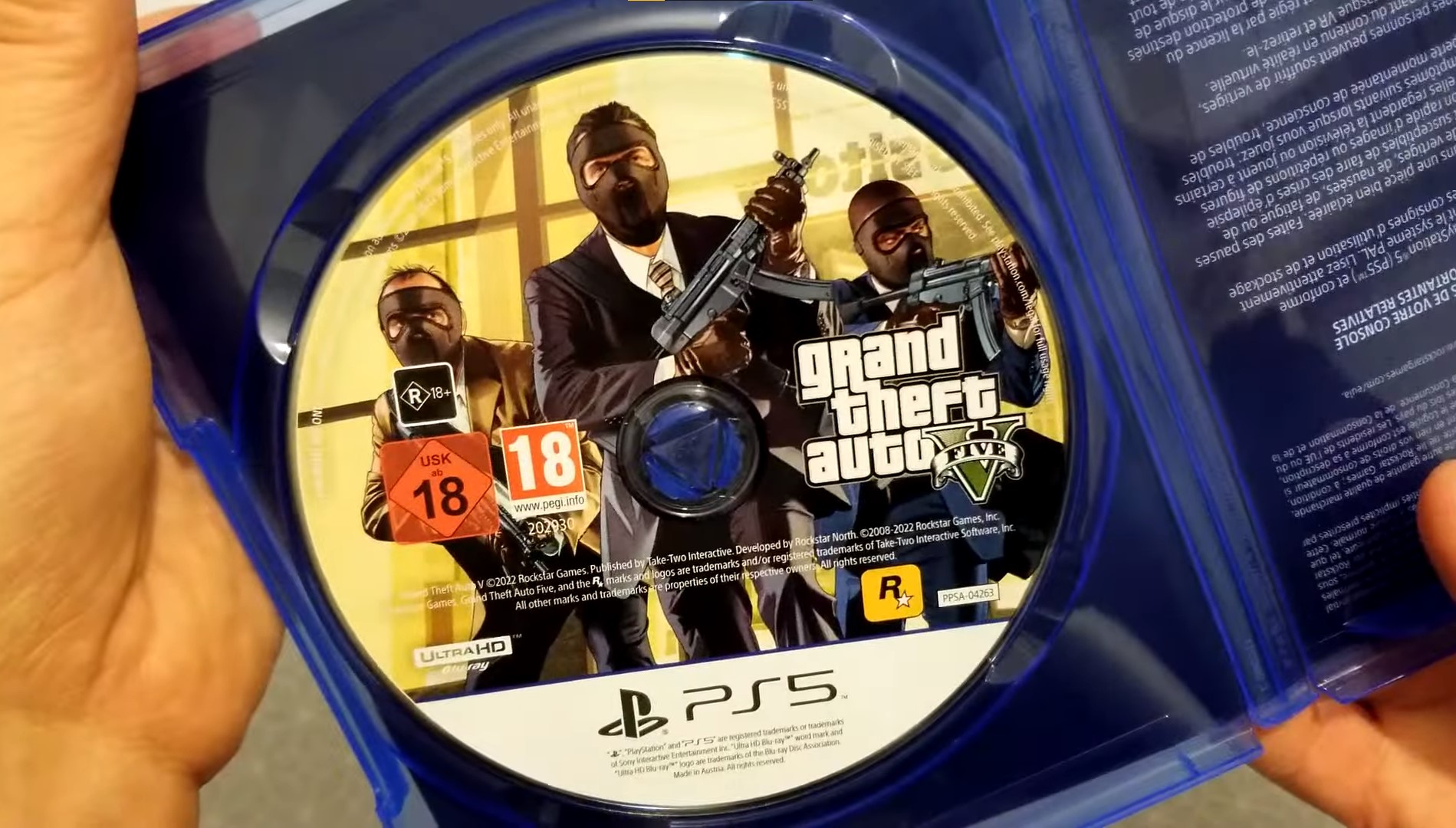 GTA 5 Disc cover art PS5 physical edition