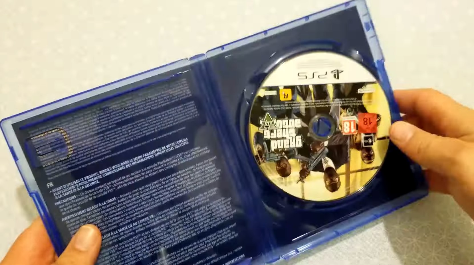 GTA 5 Disc inside PS5 physical edition