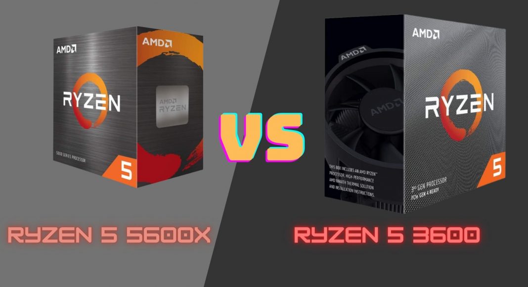 Ryzen 5 3600 vs Ryzen 5 5600x