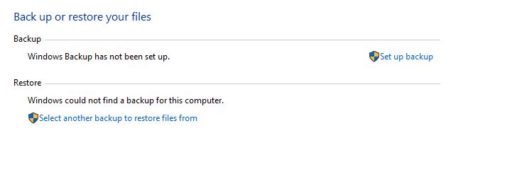 Set up backup